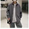 Camisa de Manga Larga para Hombre Otoño Delgada Versátil Chaqueta Camisa Estilo Coreano Moderna Holgada Color Sólido Estilo Hong Kong Business Casual