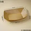 Caixa de Papel Kraft Descartável Tipo Barco Bandeja Aberta Lanches de Frango Frito Batatas Fritas Espetinhos Fritos Churrasco Caixa de Embalagem em Formato de Barco Caixa de Almoço