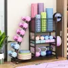 Estantería Móvil para Equipos de Fitness en Casa, Estantería para Guardar Equipos de Estudio de Yoga, Estantería de Almacenamiento Multifuncional
