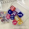 Dados de 16 mm bordes redondeados color transparente puntos transparentes tamiz de cristal barra ajedrez mahjong ktv acrílico dados al por mayor