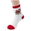 Calcetines navideños al por mayor para mujer, nuevos 2026 forro polar coral cálido engrosado medio forro polar calcetines de Santa árbol de Navidad nieve