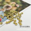 Acessórios Originais para DIY de Joias, Espaçadores com Contas, Anéis Espaçadores de Diamante, Renda de Borda Reta, Anéis Espaçadores Redondos de Strass de Cobre