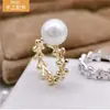 Anel Base Vazio Prata Esterlina Anel de Pérola Personalizado Moda Acessórios DIY S925 Aberto Semi-Acabado Base de Prata Artesanal