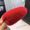 Pinza para el cabello Mao Mao Corea del Sur Ins Cabello de conejo Rex real Pinza para el cabello de felpa linda de gran tamaño Lado de piel Tarjeta BB Celebridad de Internet