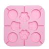 Molde de Silicona para Paleta Cuadrado de Dibujos Animados Molde de Chocolate Grado Alimenticio Herramientas Caseras para Hornear DIY