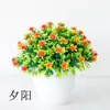 Decoração de flor artificial interna flor artificial sala de estar vasos de plantas ornamentos hemisfério artificial flor espinhosa flor de plástico pequeno conjunto de bonsai