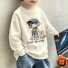 Estilo Nuevo Otoño Sudadera para Niños Estilo Academia Cuello Redondo Pulóver Niños Medianos y Grandes Lindo Dibujo Animado Manga Larga Superior Moderno
