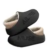 Pantuflas de Algodón para Hombre 2026 Estilo Nuevo Invierno para Interiores Hogar Antideslizantes Suela Gruesa Talón Cerrado Impermeables Cálidas Zapatos de Algodón con Felpa para Hombre