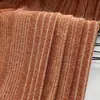 Tejido de Felpa Catiónica con Rayas Estilo Británico, Tejido de Punto Acanalado Irregular, Tela Base para Camiseta Casual de Mujer