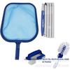 Amazon 3 peças piscina de águas rasas rede de pesca de rede de folhas com cinco seções Rod net esponja escova piscina escova inferior escova conjunto de escova de parede