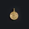 Moneda con retrato europeo y americano cruz corazón Ángel colgante retro accesorios versátil acero de titanio chapado color oro 18K protección