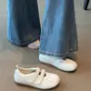 Zapatos de Entrenamiento Alemanes de Suela Gruesa con Velcro para Mujer, Nuevas Zapatillas Blancas Transpirables Finas de Verano 2026, Zapatos Planos de Boca Baja de una Sola Pieza