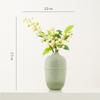 Vaso de Cerâmica Verde Retrô Shumen Decoração de Design para Casa Sala de Estar Mesa Arranjo de Flores Luxo Leve Sensação de Alto Padrão