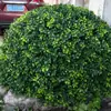 Tampa de Bueiro Decorativa Verde para Plantas Externas, Oca, Bola Grande de Grama Artificial, Bola de Grama Plástica Simulada, Bola de Grama Folha de Ligustro, Bola de Buxo