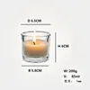 Taza transparente vacía de color esmerilado con tapa, vaso de vidrio simple de paredes gruesas electroplateado resistente a altas temperaturas para velas aromáticas