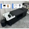 Cama de Shampoo com Circulação de Água para Terapia Capilar Estilo Tailandês para Salões de Cabeleireiro, Salões de Beleza e Limpeza de Ouvidos, com Vapor e Massagem, Equipada com Aquecedor de Água