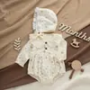 Roupas de Bebê Primavera e Outono Classe A Algodão Puro Princesa Florzinhas Cento e Um Dias Lua Cheia Traje para Menina Versão Coreana Ins
