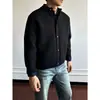 Suéter retro de peso pesado con cuello redondo estilo japonés, un cárdigan de punto holgado, casual, cálido y versátil para hombre, perfecto para principios de otoño