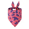 Modelo 2026 Transfronterizo En Stock Bandana para Mascotas Bandera Americana Babero Bufanda para Mascotas para Gatos y Perros