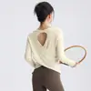 Cubierta de Yoga para Mujer Espalda Descubierta Manga Larga Hermosa Espalda Top Deportivo Pantalones Tiburón Levantamiento de Glúteos Conjunto Ropa de Abrigo de Otoño