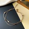 Pulseira de Design de Nicho Estilo Frio para Namorada Múltiplas Camadas Enroladas Joia de Mão Pulseira de Personalidade para Estudante Feminina