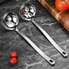 Aço Inoxidável 304 Padrão Martelo Colher para Fondue Doméstica Cabo Longo Colher para Beber Sopa Colher para Mingau Escorredor Grande Hotel Restaurante Concha de Sopa Colher de Sopa