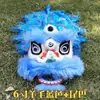 Accesorios de Danza del León Cabeza de León Infantil Adorno de León Despierto Infantil León Pequeño Disfraz de Danza del León Juego Completo Cabeza de León para Actuación Estudiantil