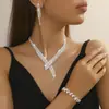 Nova Pulseira de Cobre 3A Zircônia Transfronteiriça Feminina Casamento Vestido de Noiva Banquete Joias Versátil Fabricante Ponto Atacado
