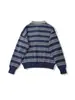 Suéter de Punto Rayado Transfronterizo Europeo y Americano Otoño 2025 Nuevo Color Retro Americano Rayas de Bloques de Color Cuello Polo Suéter Versátil