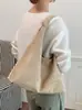 Bolsa de ombro grande, de cor sólida, moderna, minimalista e elegante para mulheres, nova bolsa tote de axila da moda 2026, estilo coreano