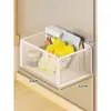Imán de Refrigerador Estante de Almacenamiento Magnético Lateral Cesta Colgante Simple Caja de Almacenamiento Multifuncional Pared de Cocina Colgante Cesta de Metal sin Perforación