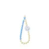 Correa Corta para Teléfono DIY de Cara Sonriente para Mujeres, Cadena de Cuentas Fresca y Colorida Accesorios para Correa de Funda de Teléfono, Decoración de Bolso