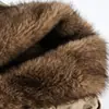 Ropa para Hombre de la Frontera Norte Marca de Tendencia Americana Invierno 2025 Nuevo Retro Corto Águila de Montaña Chaqueta de Algodón para Hombre Grande Abrigo de Algodón con Cuello de Piel