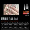 Pontas de Unha Vestíveis Sem Costura Ultrafinas para Manicure, Alongamento Sem Lixar, Adesivos de Unha Transparentes Semi-Translúcidos de Cobertura Total e Meia Cobertura