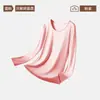 Camiseta térmica EcoSilk para mujer en otoño e invierno, capa base antibacteriana de cuello redondo, camiseta térmica de algodón ajustada