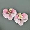 Casamento flor artificial borboleta orquídea flor cabeça mão presente requintado filme estilo LV Fu decoração de casamento âmbar fino vermelho ameixa