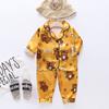 Conjunto de Dos Piezas de Pijama de Primavera y Otoño, Mufu Rui Una Pieza Dropshipping Estilo Coreano de Botones Solos Ropa de Casa Conjunto de Dibujos Animados con Dibujos Animados