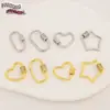 Cierre de Tornillo Geométrico de Cobre Chapado en Oro de 18 Quilates Microincrustado con Diamante Collar Cierre Conector de Cadena DIY Cierre de Extremo para Joyería