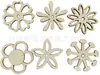 Flor de Madera Patrón Decorativo Recortes Piezas de Madera Decoración Hecha a Mano Arte DIY