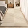 Alfombra de Mesita de Noche Imitación Cachemir, Felpudo de Suelo para Dormitorio, Nueva Alfombra Lavable de Área Grande de Cobertura Total, Lujo Ligero de Gama Alta para Habitación Sala de Estar