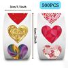 500 pegatinas/rollo pegatina de rollo de amor brillante pegatina para bricolaje libro de mano funda de teléfono móvil pegatina sello