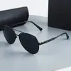 Óculos de Sol Estilo Europeu e Americano, Óculos Aviador Ultra-Leves de Aço Inoxidável de Alta Definição para Homens, Óculos de Sol Polarizados UV com Armação Grande para Dirigir e Pescar