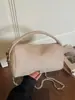 Bolso de Almohada de Felpa Suede de Color Liso Texturizado Nuevo Bolso de Mano para Mujer Versátil Bolso de Hombro Retro Bolso Cruzado de Nicho Moderno