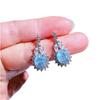 Aretes de Circonita Colorida con Aguja de Plata S925 para Mujer Aretes Retro Europeos y Americanos Lujo Accesible Diseño Elegante de Alta Gama Aretes Coloridos