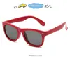 S8002 Óculos de Sol de Silicone Infantis Óculos de Sol de Unha de Arroz de Silicone Óculos de Sol com Combinação de Cores Polarizados para Meninos e Meninas