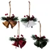 Nuevas Decoraciones Navideñas de Haobei, Colgantes Creativos de Cascabeles Rojos Pequeños, Decoración del Hogar, Colgantes de Árbol de Cascabeles Dorados