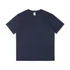 Camiseta Lisa 230 Manga Curta para Homens, Marca Tendência Solta Camiseta Base de Algodão Puro Pesado Branca, Roupa Masculina de Verão