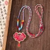 Colgante de brocado Song producto terminado, nudo Vajra teñido en degradado, collar con colgante de cerradura Ruyi, decoración DIY para coche y bolso, adorno cultural y creativo de brocado Song