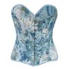 Top Jacquard de Corte Moldeador de Vientre de Fábrica de Nueva Fuente Transfronteriza