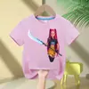 Grupo Bruja Cazadora Niños Niños y Niñas Estampado de Anime Moda Casual Camiseta de Manga Corta Nueva Transfronterizo